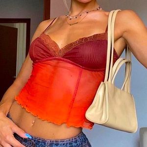 Orange gradient mesh cami size XS